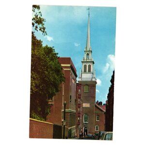 Old North Church Vintage Postcard Paul Revere Signal Boston Salem Street C15492